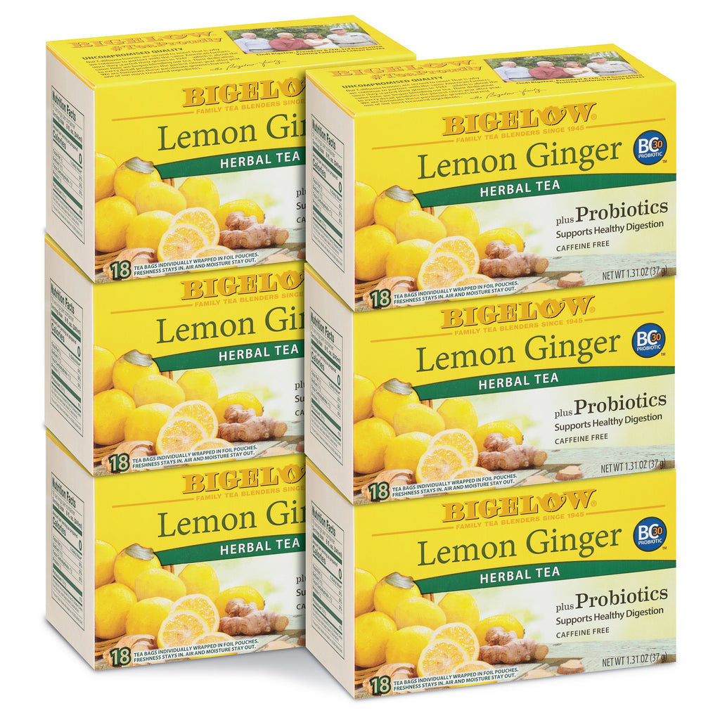 Lemon Ginger Plus Probiotics Herbal Tea