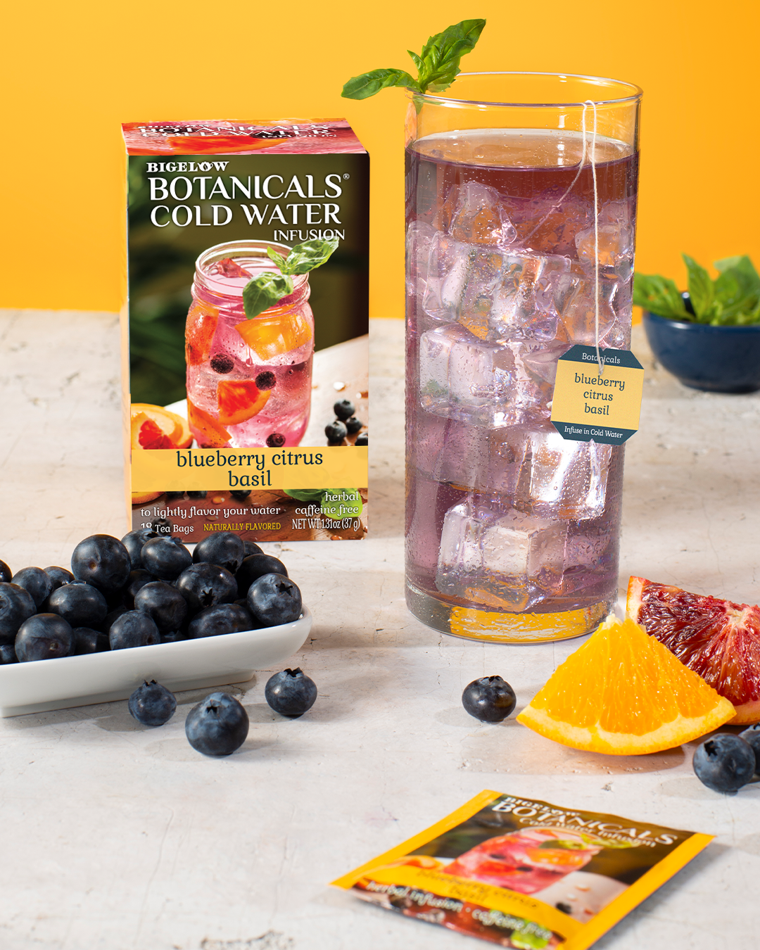 Blueberry Citrus Basil Cold Water Infusion