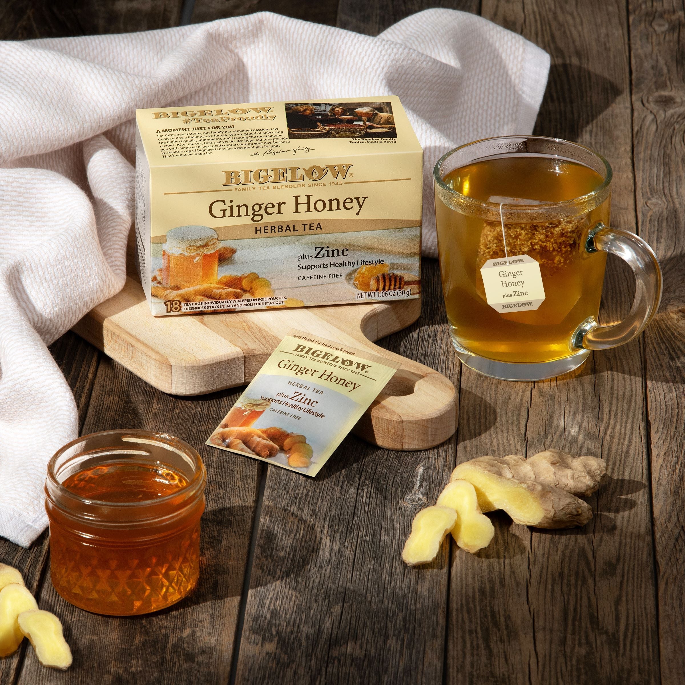 Ginger Honey plus Zinc Herbal Tea