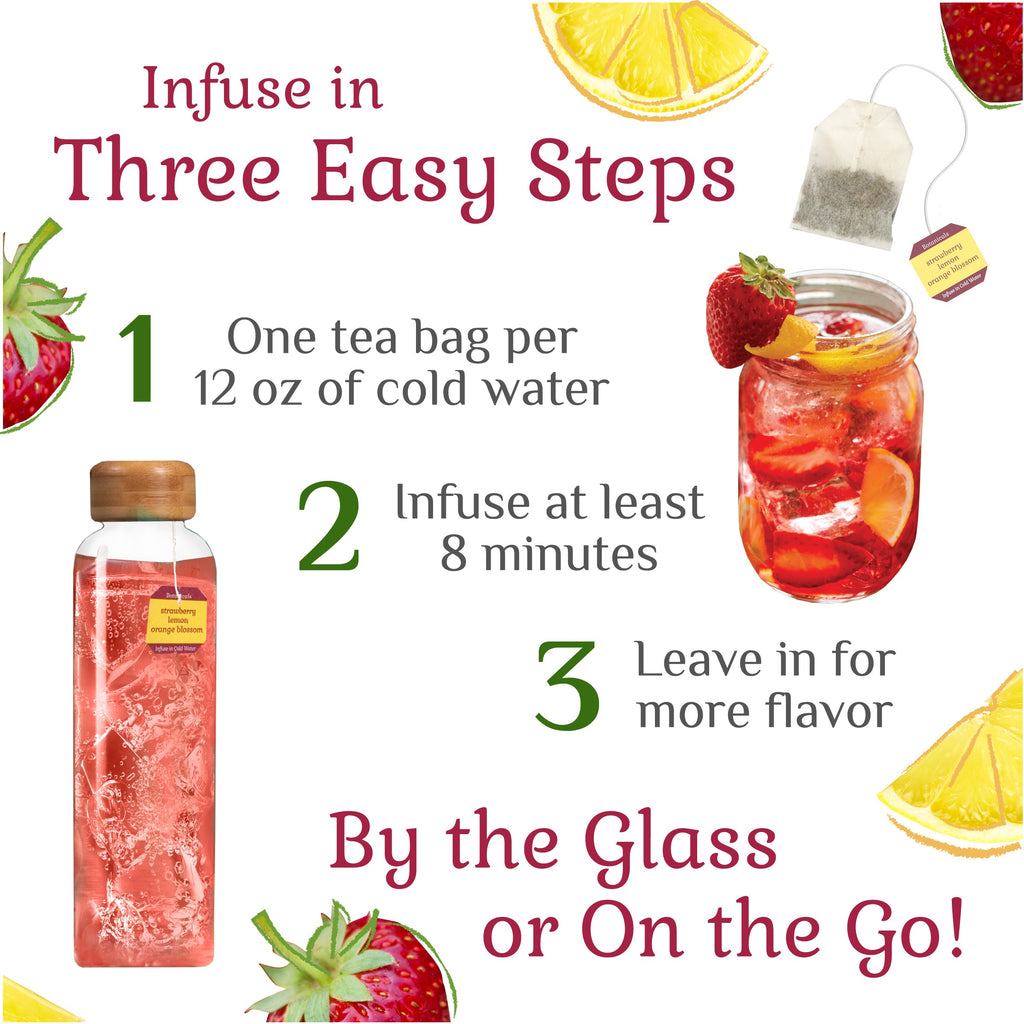 Strawberry Lemon Orange Blossom Cold Water Infusion
