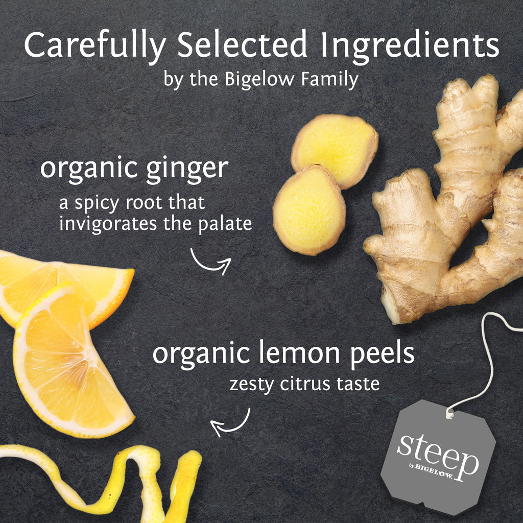 organic lemon ginger herbal tea
