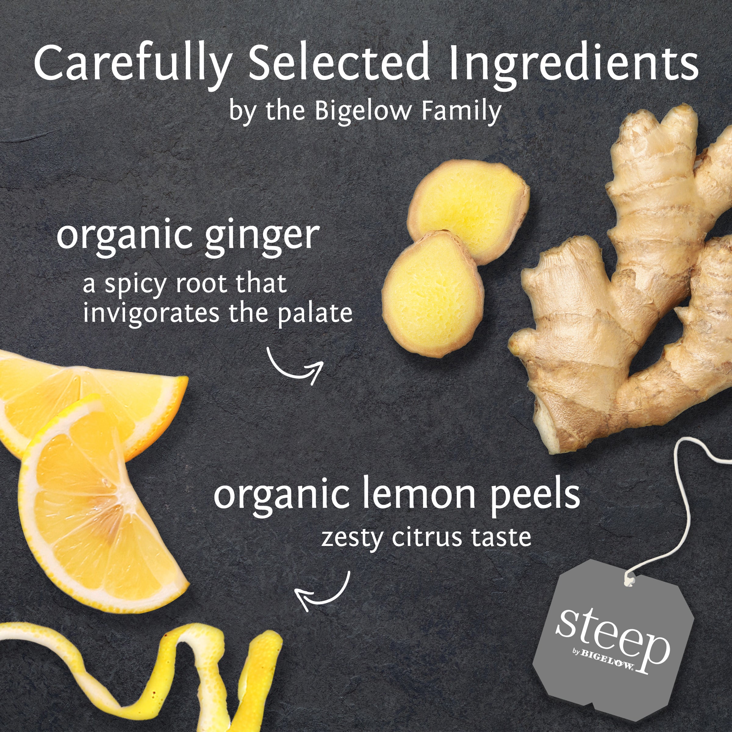 organic lemon ginger herbal tea