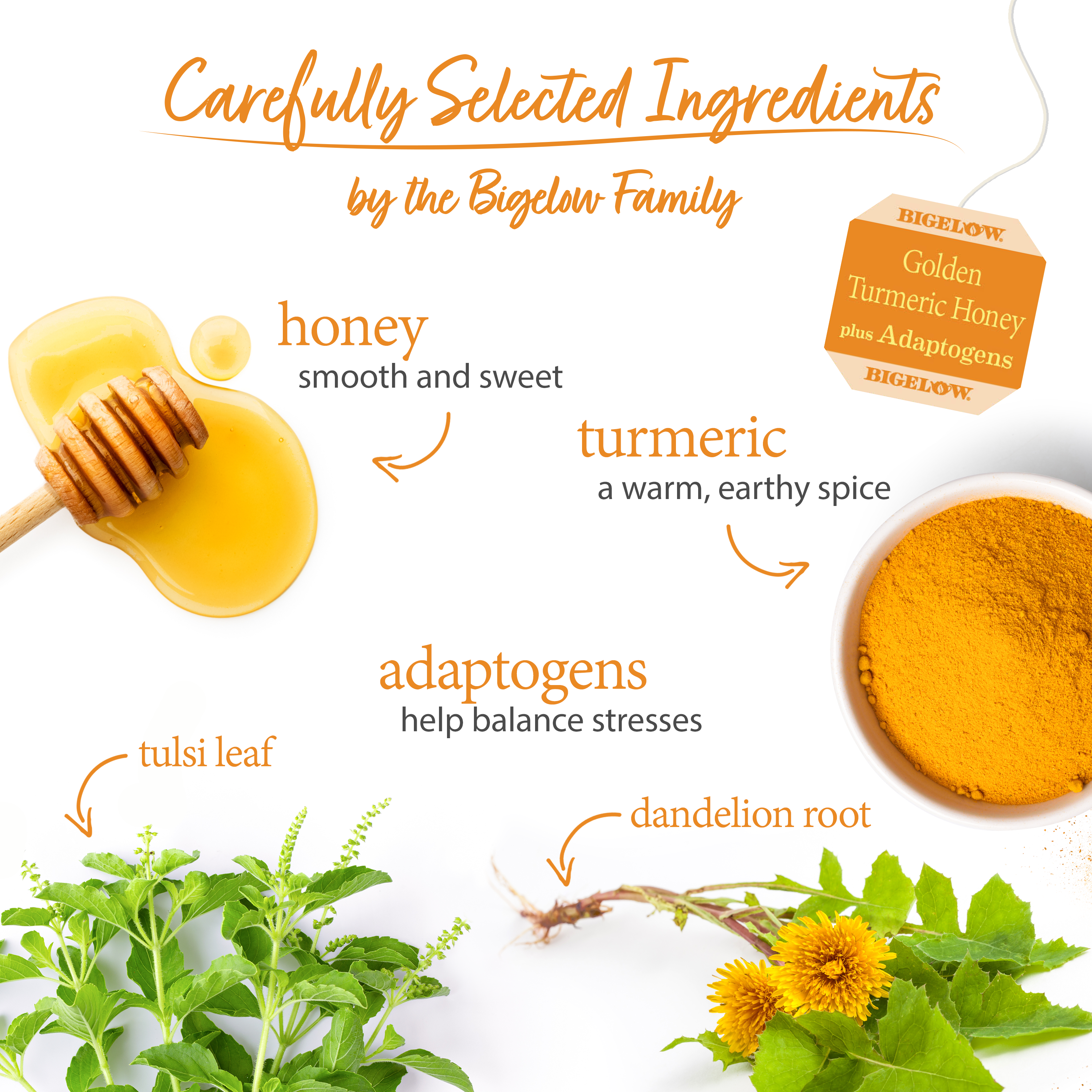 Golden Turmeric Honey Plus Adaptogens Herbal Tea