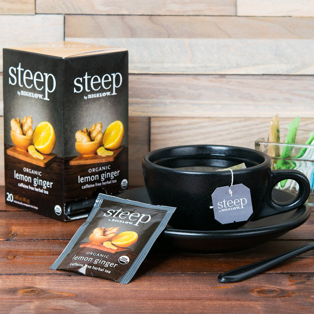 organic lemon ginger herbal tea