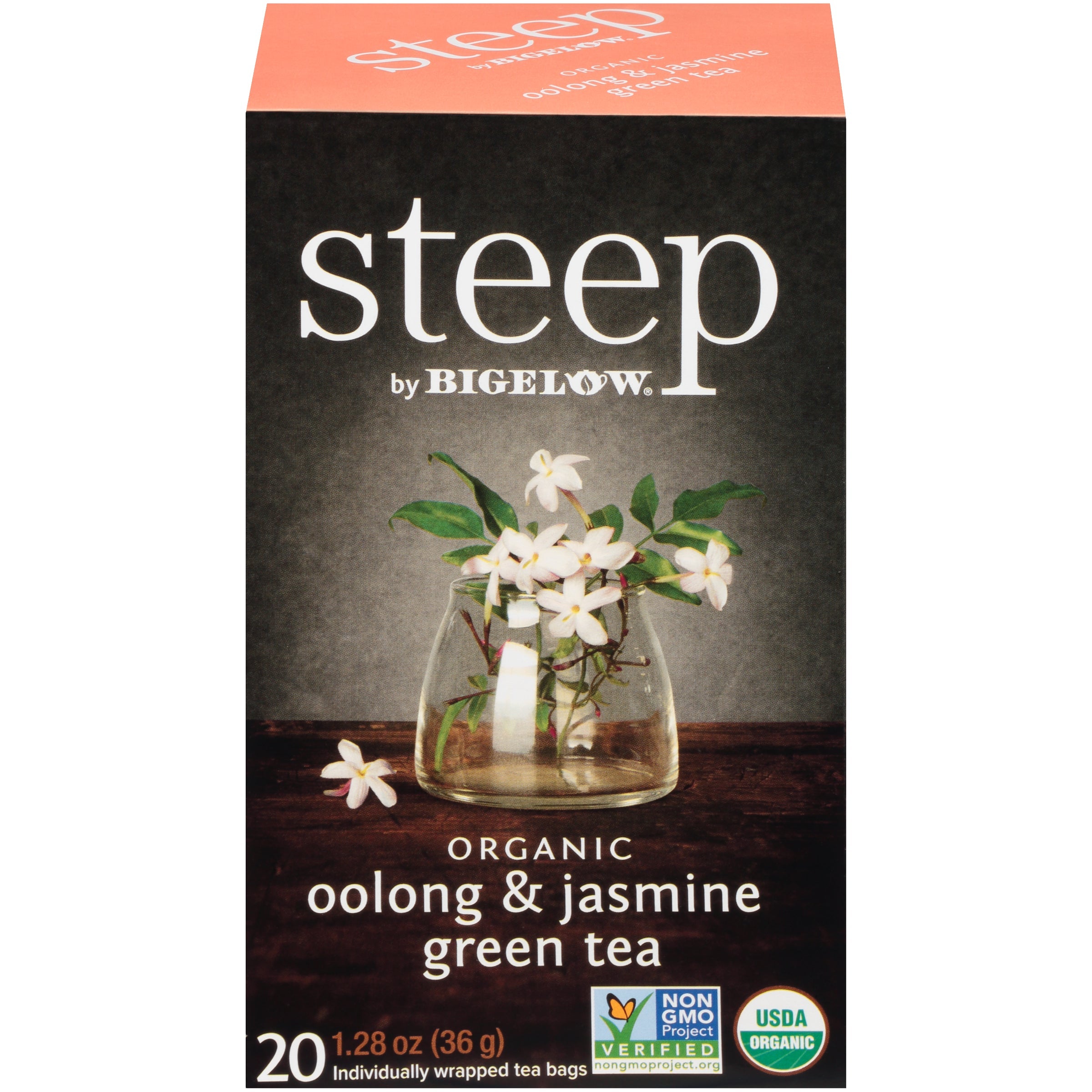 organic oolong and jasmine green tea