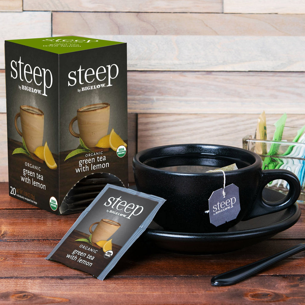 organic green tea with lemon