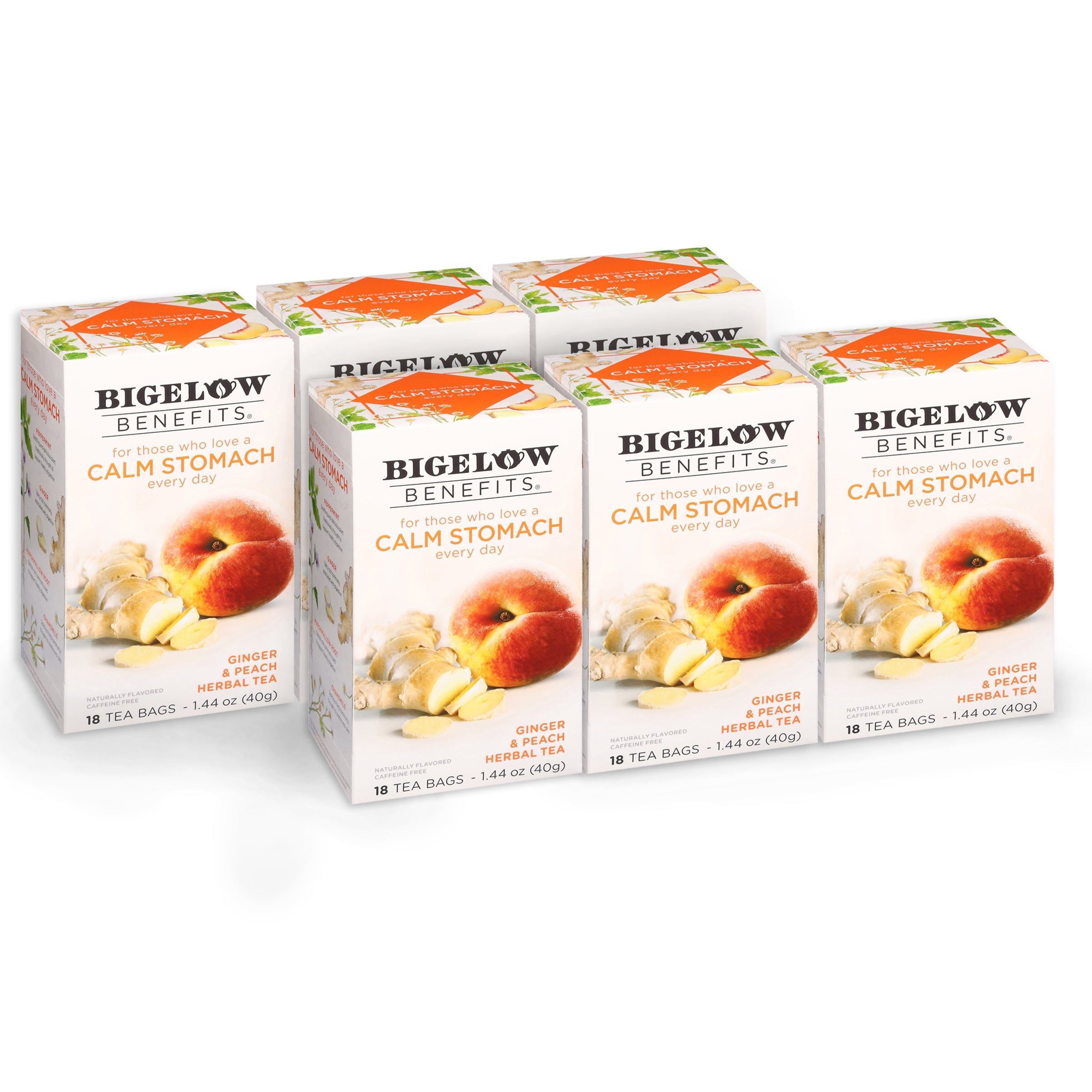 Calm Stomach Ginger and Peach Herbal Tea