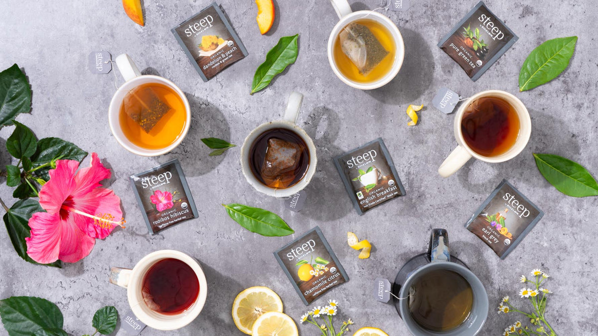 organic black, green and herbal tea 6 flavor variety pack
