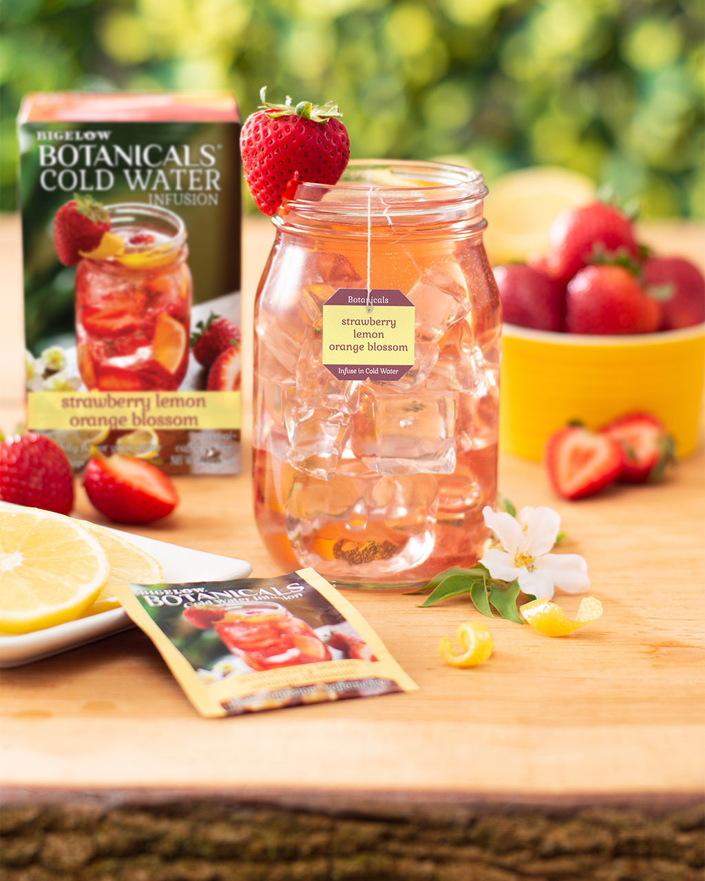 Strawberry Lemon Orange Blossom Cold Water Infusion
