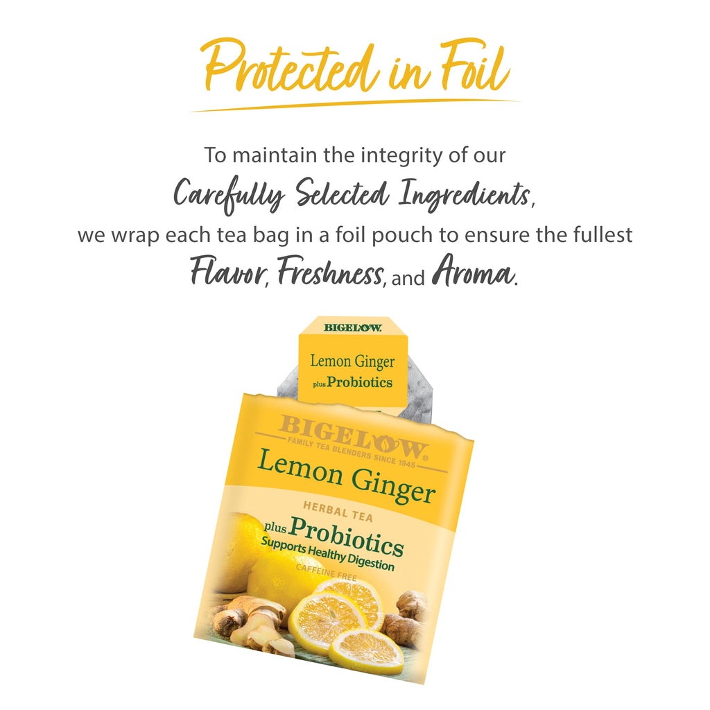 Lemon Ginger Plus Probiotics Herbal Tea