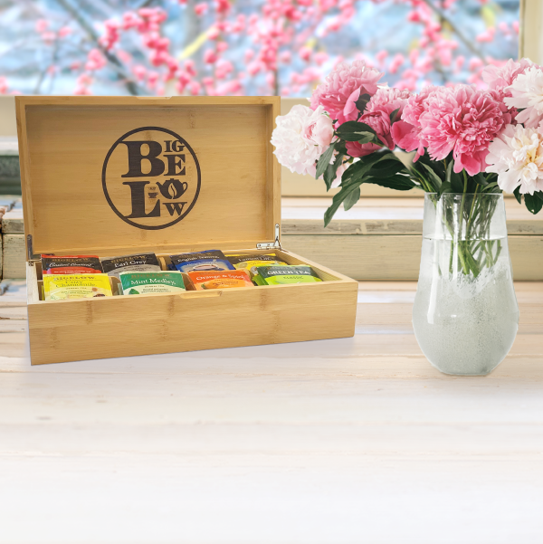 Wooden Chest with Flavored and Herbal Tea