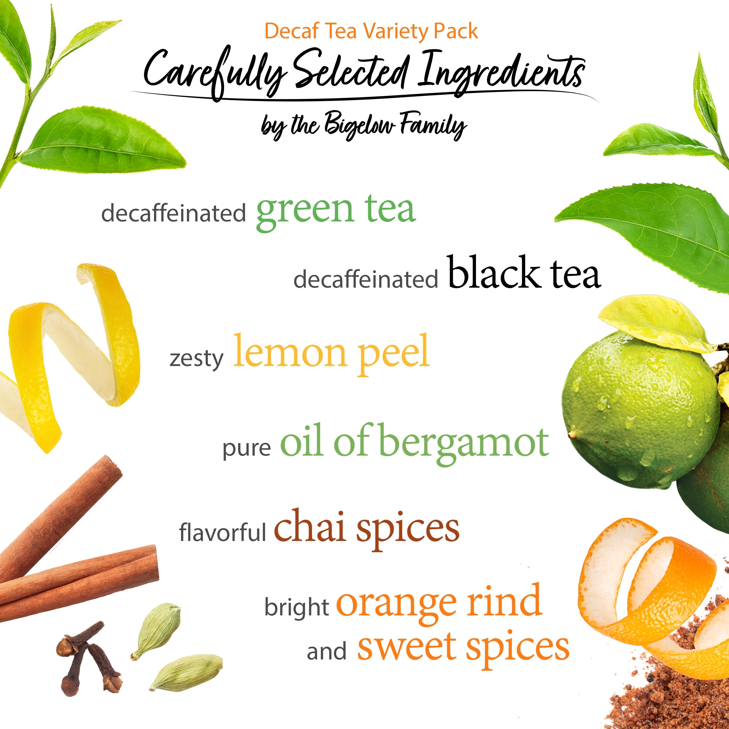 Decaffeinated Tea 6 Flavor Variety Pack