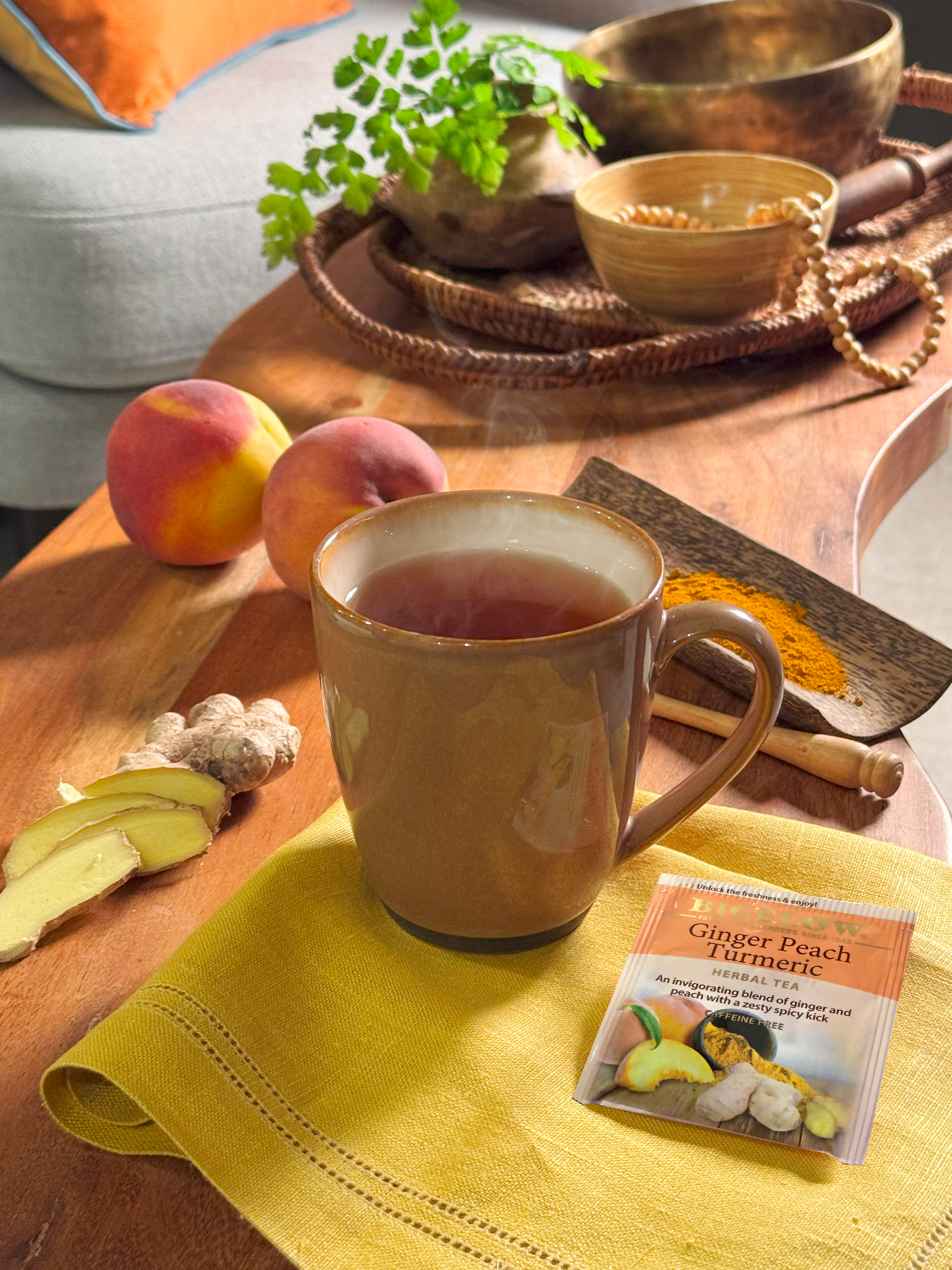 Ginger Peach Turmeric Herbal Tea