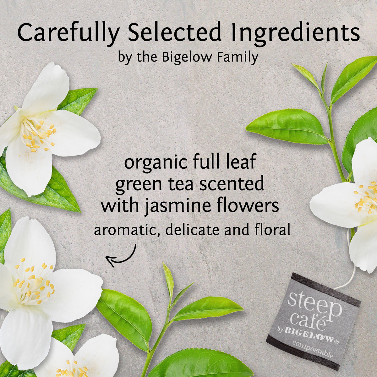 organic jasmine full leaf green tea