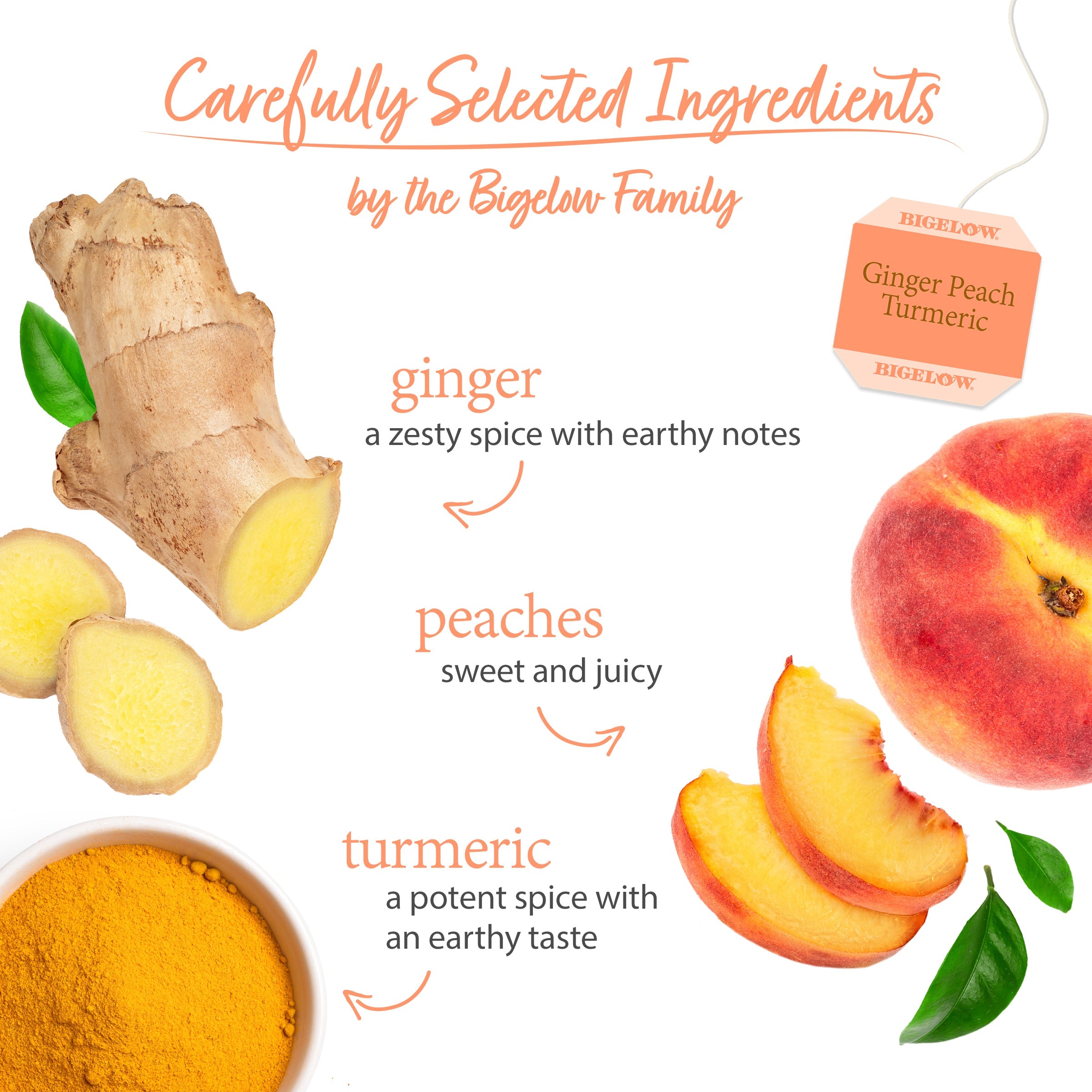 Ginger Peach Turmeric Herbal Tea