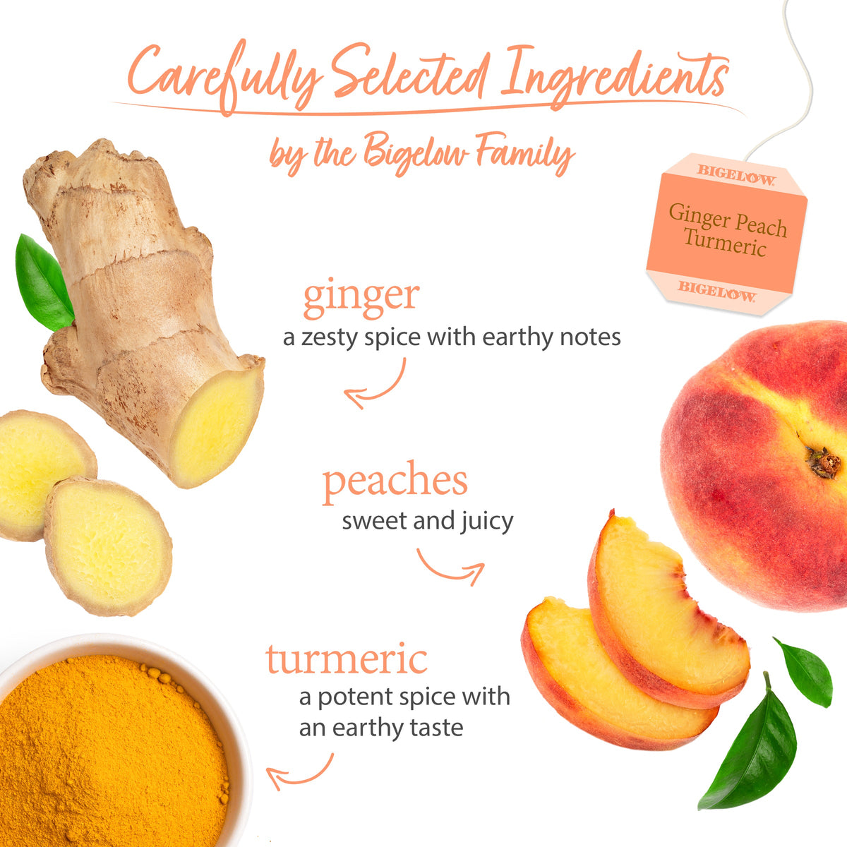 Ginger Peach Turmeric Herbal Tea